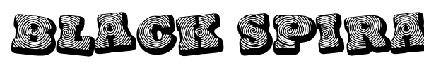 Black spiral font preview
